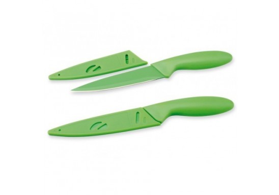 Cutit cu lama 12 cm cu protectie plastic in ton de culoare TEIKO 82454-41