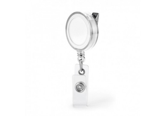 Suport Ecuson Extensibil, Pass Holder plastic transparent 93569 Alb