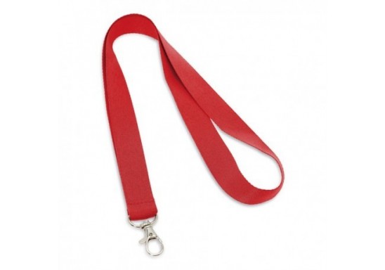 Lanyard 2 cm cu carabina metalica 94405 Rosu