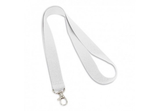 Lanyard 2 cm cu carabina metalica 94405 Alb