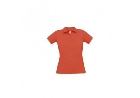 Tricou Polo dama marca B & C Collection O24 SAFRAN Pure 180 gmp  Sunset Orange