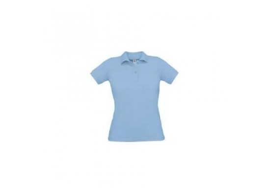 Tricou Polo dama marca B & C Collection O24 SAFRAN Pure 180 gmp Sky Blue