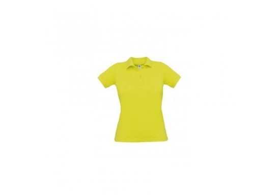 Tricou Polo dama marca B & C Collection O24 SAFRAN Pure PIXEL LIME
