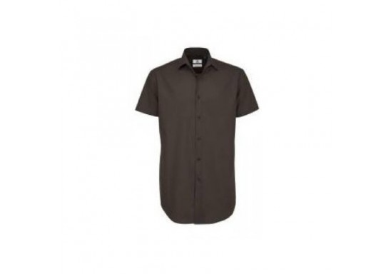 Camasa barbati maneca scurta B & C Collection BK14 BLACK TIE SSL Coffee Bean