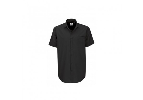 Camasa barbati maneca scurta B & C Collection  BK06 HERITAGE SSL Black