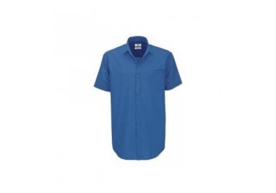 Camasa barbati maneca scurta B & C Collection  BK06 HERITAGE SSL Blue Chip