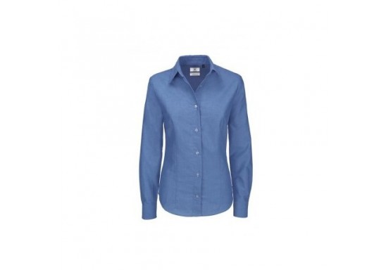 Camasa dama BK03 OXFORD LS Blue Chip
