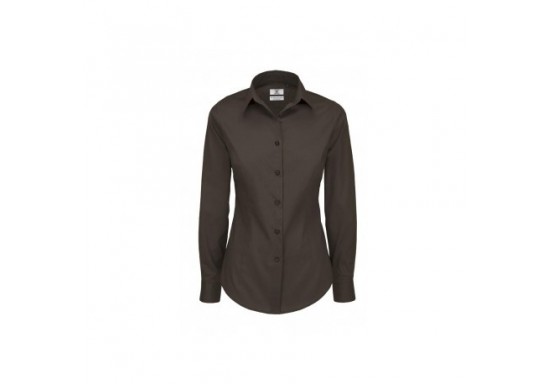 Camasa dama BK15 BLACK TIE LSL Coffee Bean