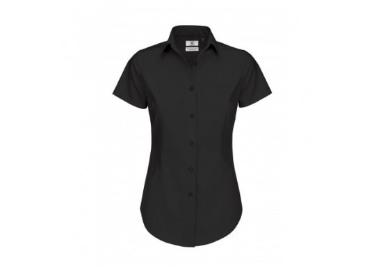 Camasa dama maneca scurta B & C BK16 BLACK TIE SSL Black