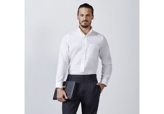 Camasa de barbat cu buzunar la piept OXFORD CM5507 albastru celest S-XXXL